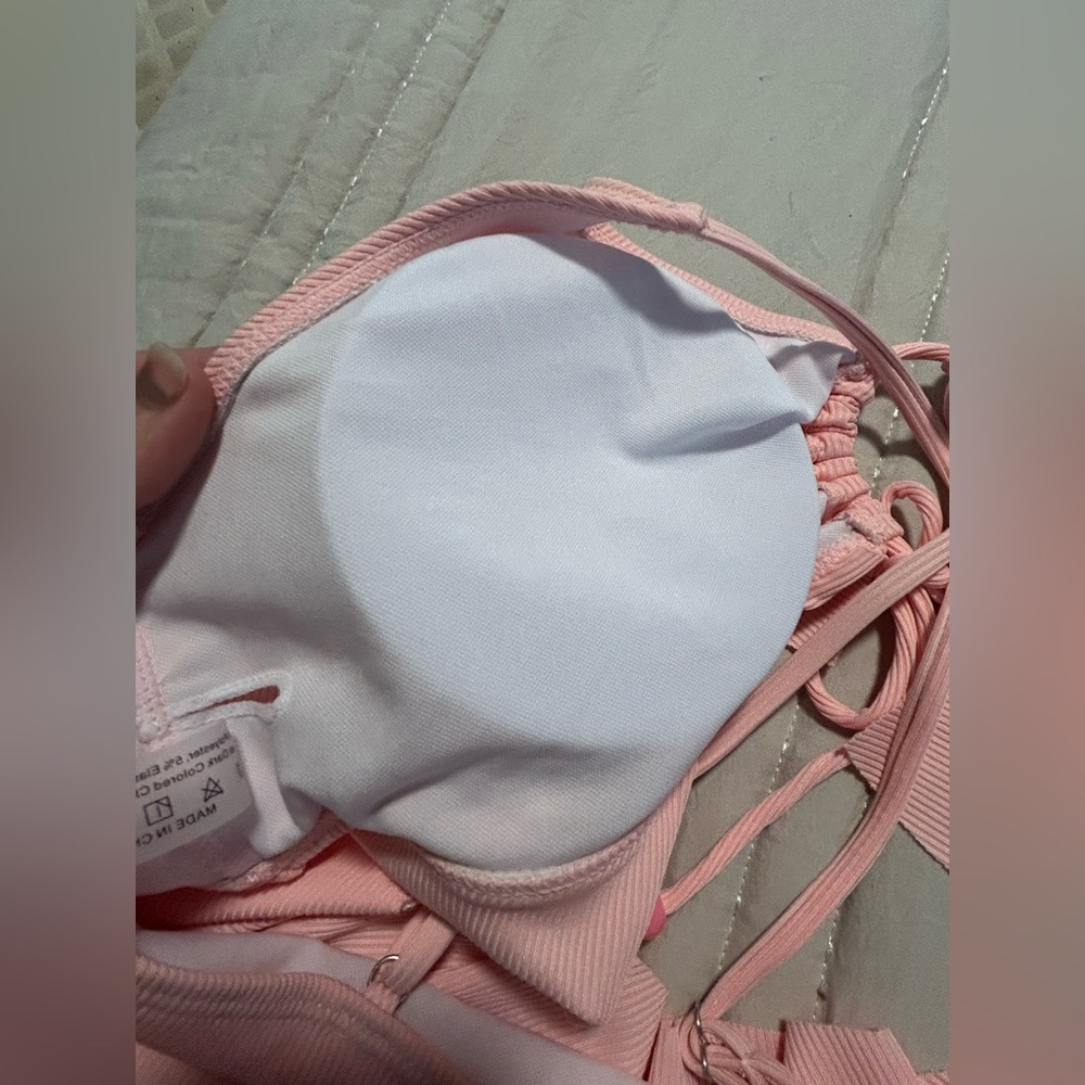 Pink Ruched Bikini Set - Picture 7 of 9